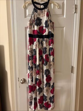 Ann Taylor Floral Halter Maxi Dress